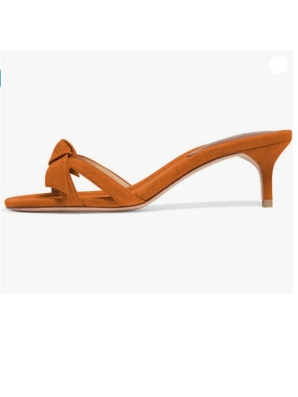 FSJ Women Cute Bowknot Slip On Mules Open Toe Kitten Low Heel Sandal Orange